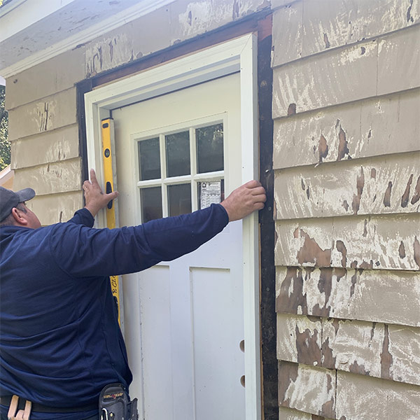 man fixing the doors
