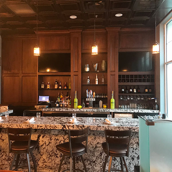 bar area in restuarant